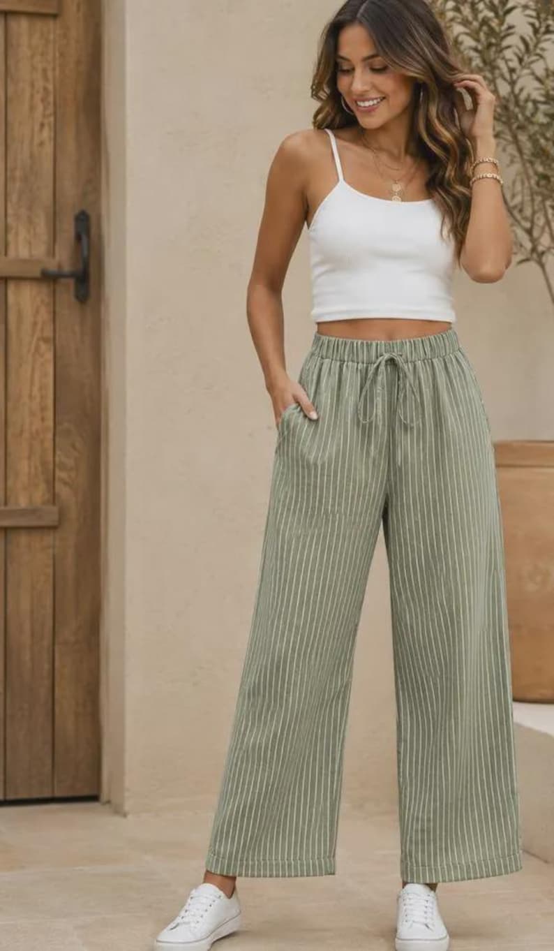 Pants Sewing Pattern for Women, Wide Leg Pants Pattern, Crop Pants Pattern, Sewing Patterns, Women Pattern Pants Trousers, Summer Pants